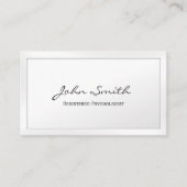 Classy White Registered Psycholoog Visitekaartje Informatiekaartje (Voorkant)