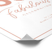 Classy White Rose Gold 50 & Fabulous Birthday Part Poster (Hoek)