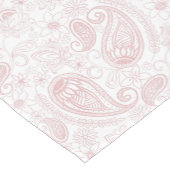 Classy White Rose Gold Glitter Paisley Floral Korte Tafelloper (Hoek)