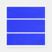 Classy Wide Bright Royal Blue Slim White Stripes Servet (Voorkant)