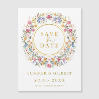 Classy Wildflower Garden Wreath Save the Date