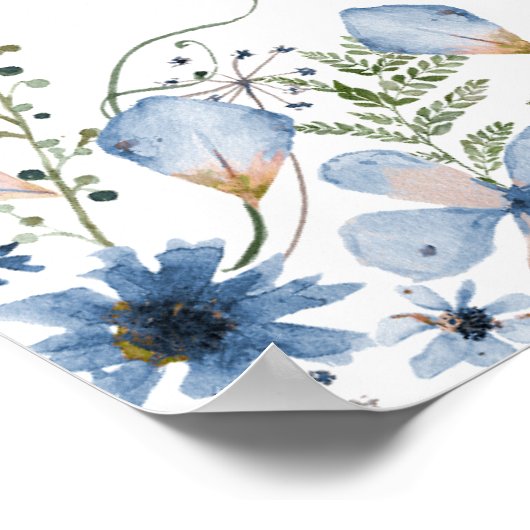 Classy Wildflower Vrijgezellenfeest WelkomstPoster Poster (Hoek)