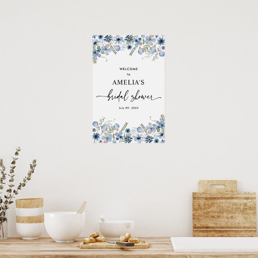 Classy Wildflower Vrijgezellenfeest WelkomstPoster Poster (Keuken)