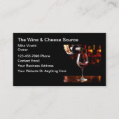 Classy Wine Theme Visitekaartjes (Voorkant)