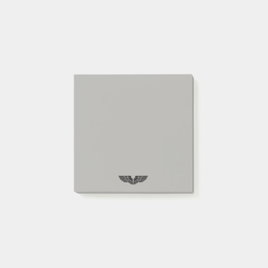 Classy Wings Grey Post-it Notes (Voorkant)
