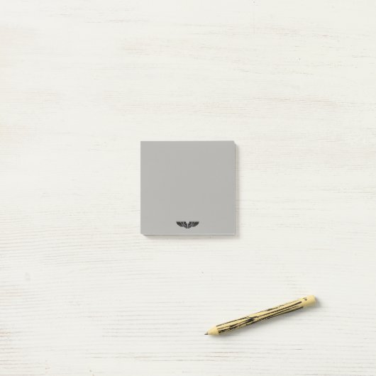 Classy Wings Grey Post-it Notes (Op bureau)