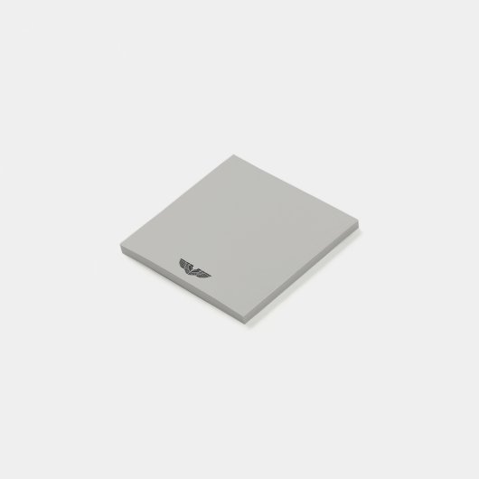 Classy Wings Grey Post-it Notes (Schuin)