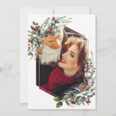 Classy Winter Greenery Red Berries Photo Bedankkaart (Achterkant)