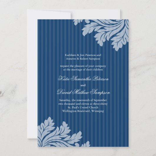 Classy Winter Wedding Invitation Kaart (Voorkant)