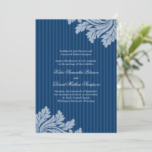 Classy Winter Wedding Invitation Kaart (Staand voorkant)