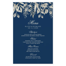 Classy Winter Wedding Wedding Menu