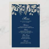 Classy Winter Wedding Wedding Menu (Voorkant / Achterkant)