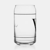 Classy wit bloemendecoratief Initiaal W Blikvorm Glas (Rechts)