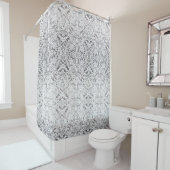 Classy wit douchegordijn stijl 2 (In situ)