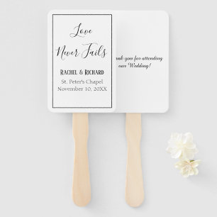 Classy wit en zwart bruiloft handwaaier