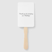 Classy wit en zwart bruiloft handwaaier (Achterkant)