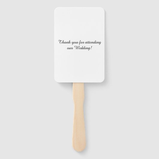 Classy wit en zwart bruiloft handwaaier (Achterkant)