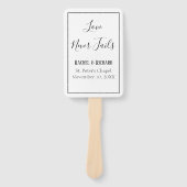 Classy wit en zwart bruiloft handwaaier (Voorkant)