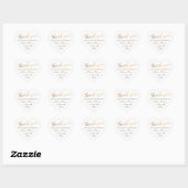 Classy Wit & Goud Afstuderen Dank u Hart Sticker (Vel)
