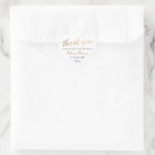 Classy Wit & Goud Afstuderen Dank u Hart Sticker (Tas)