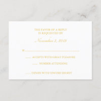 Classy Wit & Goud RSVP