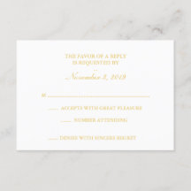 Classy Wit & Goud RSVP