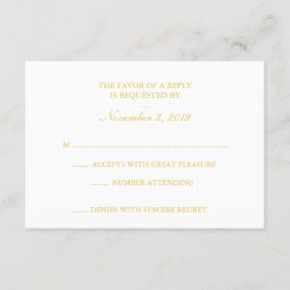 Classy Wit & Goud RSVP