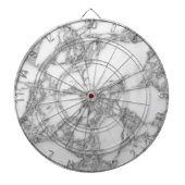 Classy wit marmeren steen aangepaste dartboard dartbord (Voorkant)