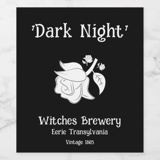 Classy Witch 'Dark Night' Wijn Etiket (Enkel label)