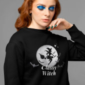 Classy Witch en Moon Halloween Trui