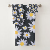 Classy Witte Daisy Bloemen Botanisch Bad Handdoek (Insitu)