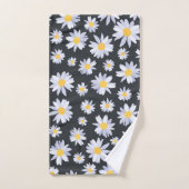 Classy Witte Daisy Bloemen Botanisch Bad Handdoek (Handdoek)