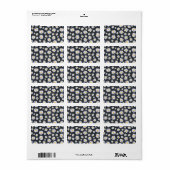 Classy Witte Daisy Bloemen Botanisch Etiket (Full Sheet)