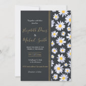 Classy Witte Daisy Bloemen Botanisch Kaart (Voorkant)