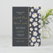 Classy Witte Daisy Bloemen Botanisch Kaart (Staand voorkant)