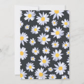 Classy Witte Daisy Bloemen Botanisch Kaart (Achterkant)