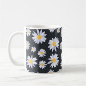 Classy Witte Daisy Bloemen Botanisch Koffiemok (Links)