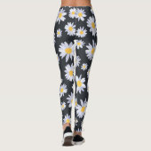Classy Witte Daisy Bloemen Botanisch Leggings (Achterkant)