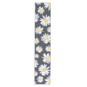 Classy Witte Daisy Bloemen Botanisch Medium Tafelloper (Voorkant)
