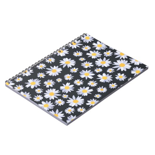 Classy Witte Daisy Bloemen Botanisch Notitieboek (Linkerzijde)