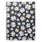 Classy Witte Daisy Bloemen Botanisch Notitieboek (Voorkant)