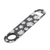 Classy Witte Daisy Bloemen Botanisch Speed Flessenopener (Achterkant Gekanteld)