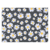 Classy Witte Daisy Bloemen Botanisch Tafelkleed (Voorkant (Horizontaal))