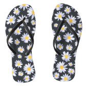 Classy Witte Daisy Bloemen Botanisch Teenslippers (Voetbed)