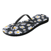 Classy Witte Daisy Bloemen Botanisch Teenslippers (Schuin)