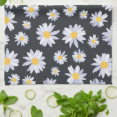 Classy Witte Daisy Bloemen Botanisch Theedoek (Gevouwen)