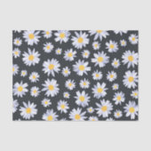 Classy Witte Daisy Bloemen Botanisch Tissuepapier (Voorkant)