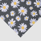 Classy Witte Daisy Bloemen Botanisch Tissuepapier (Detail)