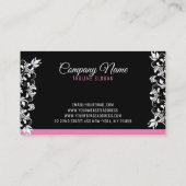 Classy witte wervelingen visitekaartje (Achterkant)