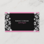 Classy witte wervelingen visitekaartje (Voorkant)